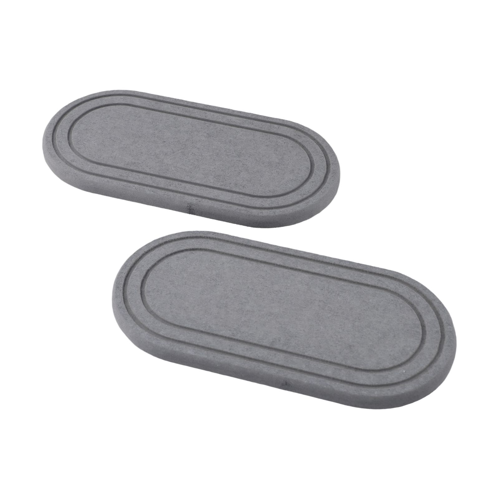 2PCS Bathroom Absorbent Stone Tray Sink Countertop Drain Drying Mat Faucet Mat Quick-drying Stone Tray Soap Tray Accessory