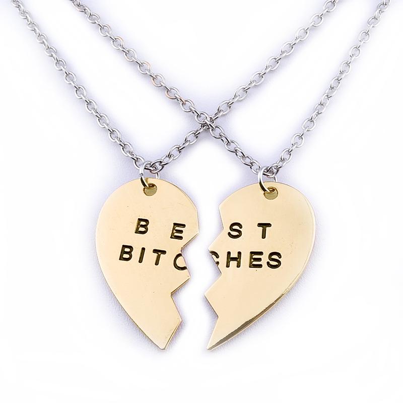 Top-Selling European & American Best Friends Necklace: Three-Petal & Two-Petal Splicing Design for Girlfriends
