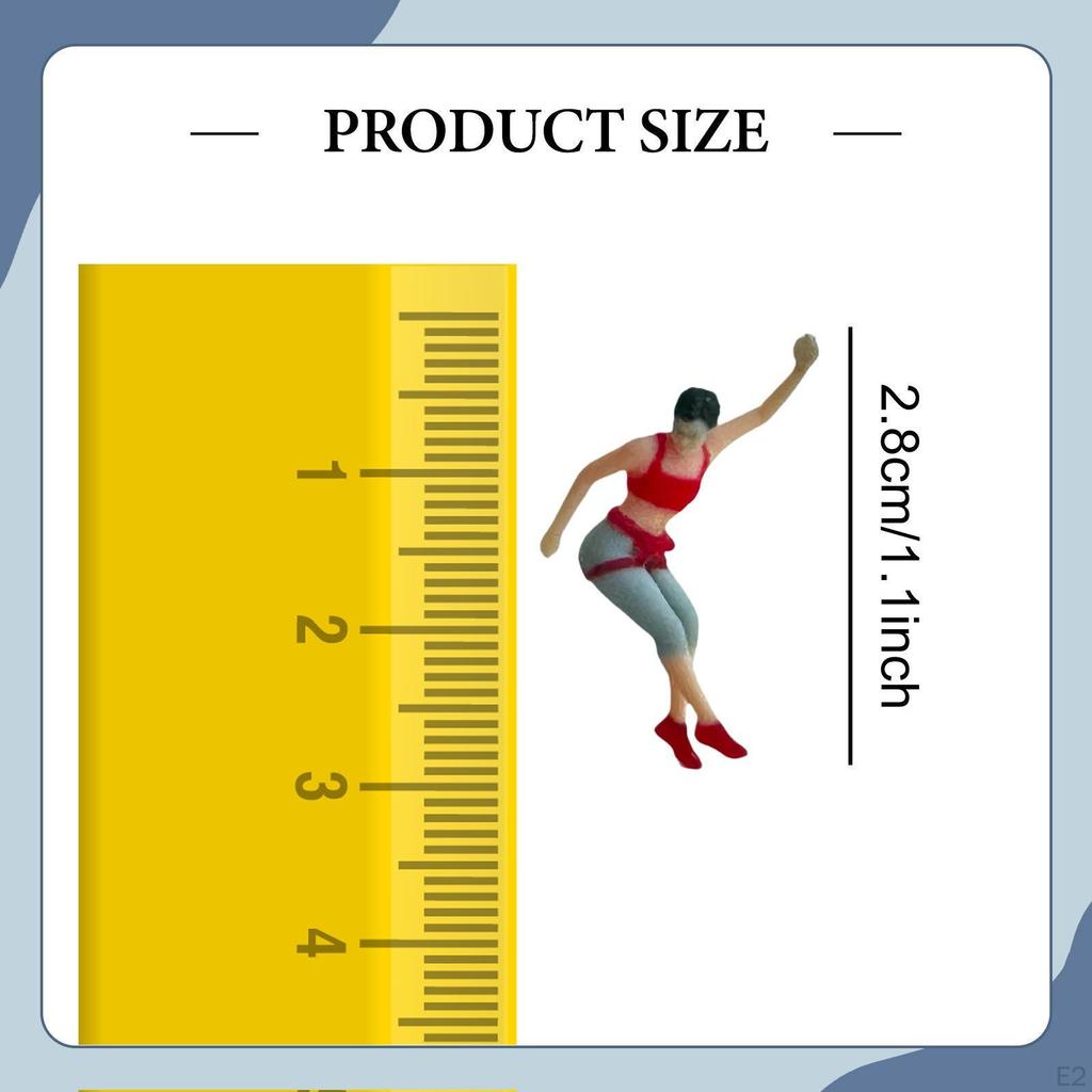 1/64 Miniature Figure Climbing Tiny Small Decorative Scene Figurine for Photography Prop