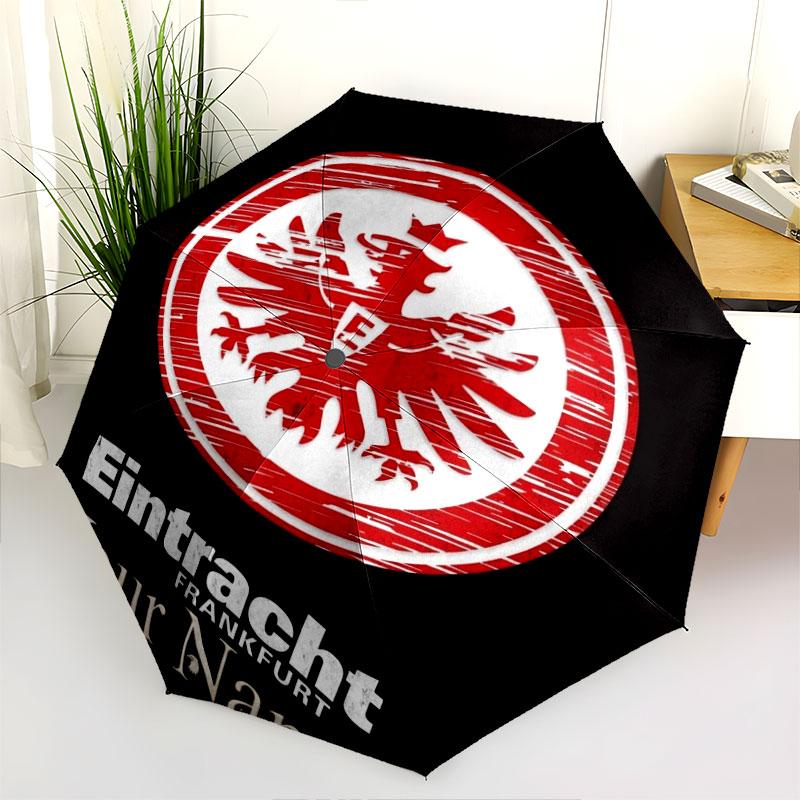 1 PC Automatic Folding Umbrella - Eintracht Frankfurt Custom Name Pattern, Portable & Foldable Design with 8 Ribs, Christmas Birthday Gifts