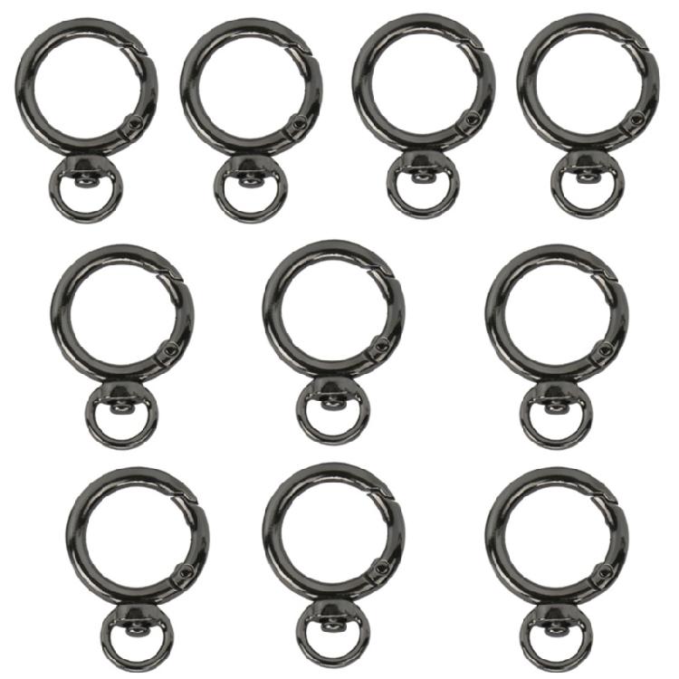 10Pieces Spring Clip Metal Spring Clip Metal Carabiner Clip For Bag Purse Handbag Strap Keychain Jewelry Making Craft