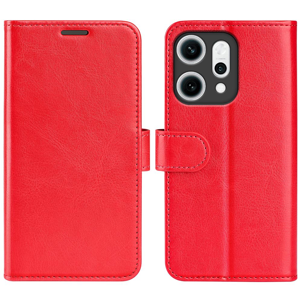 For Oppo Reno14 5G (Global) Case Crazy Horse Texture Stand Leather Phone Cover