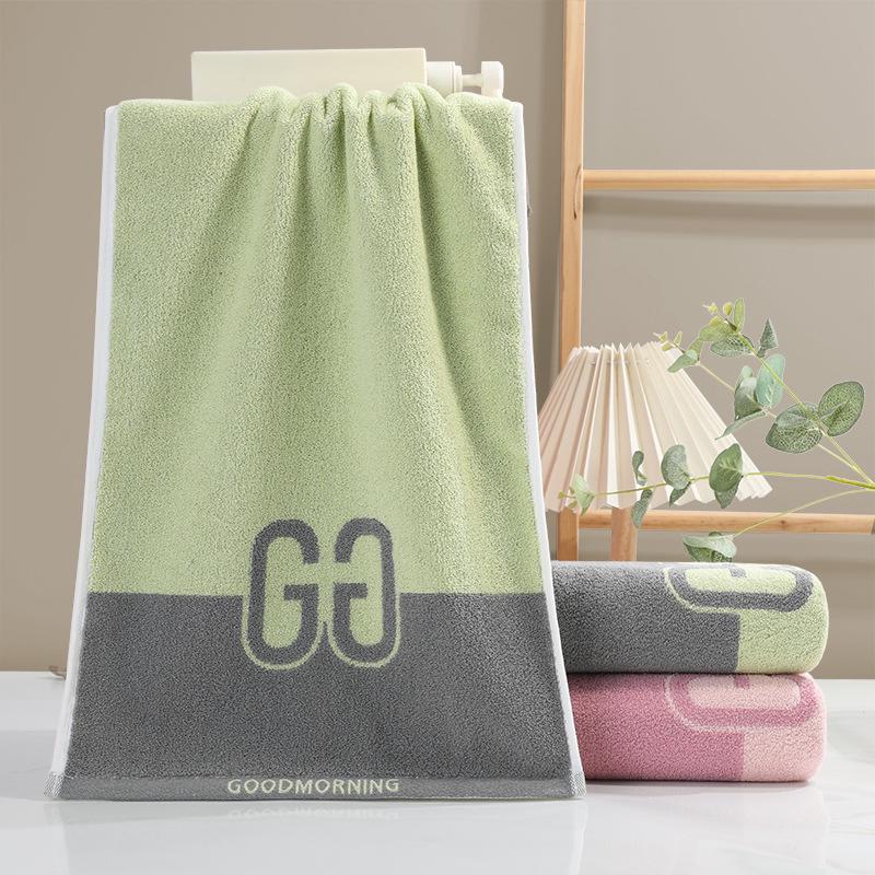 100% Cotton Jacquard Knitted Face Towel - Soft, Absorbent, Adult Size 34x75 cm