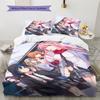 DARLING in the FRANXX Zero Two Pattern Bedding,Quilt Set Quilt Cover Pillowcase Home Birthday Gift (1 * duvet cover + 2 * pillowcase, without core)