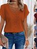 Women's Lace Patchwork Short Sleeve T-shirt for Spring/Summer
