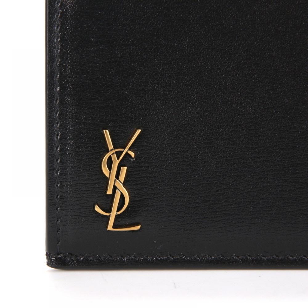 Saint Laurent Tiny Monogram Gold Zip Card Wallet 629899 02g0w
