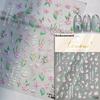 Gold Stamped Blooming Red Peony 3D Self-Adhesive Nail Art Stickers Lily Magnolia Camellia Daisy Rose Manicure Decals