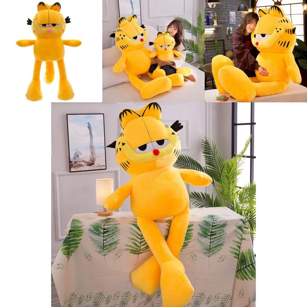 Riesiges Garfield-Katzen-Plüschtierkissen, perfekt als Geschenk für Kinder und Babys.