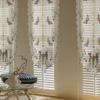 Rideau de fenêtre transparent à broderie papillon et fleur, rideau de fenêtre à déroulement, draperie fluide