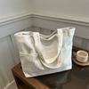 Koreanische Corduroy-Tasche mit großem Fassungsvermögen, neue einfarbige Handtasche für Damen, Schultasche für Studenten der Literatur und Kunst, Damen-Tragetasche