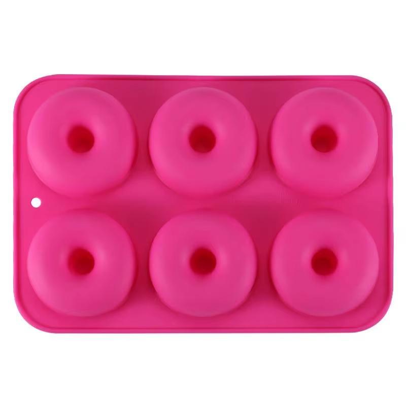 6-hole Silicone Donut Mold, Non-stick Mini Cupcake Mold, Food-grade Silicone Bagel Baking Pan