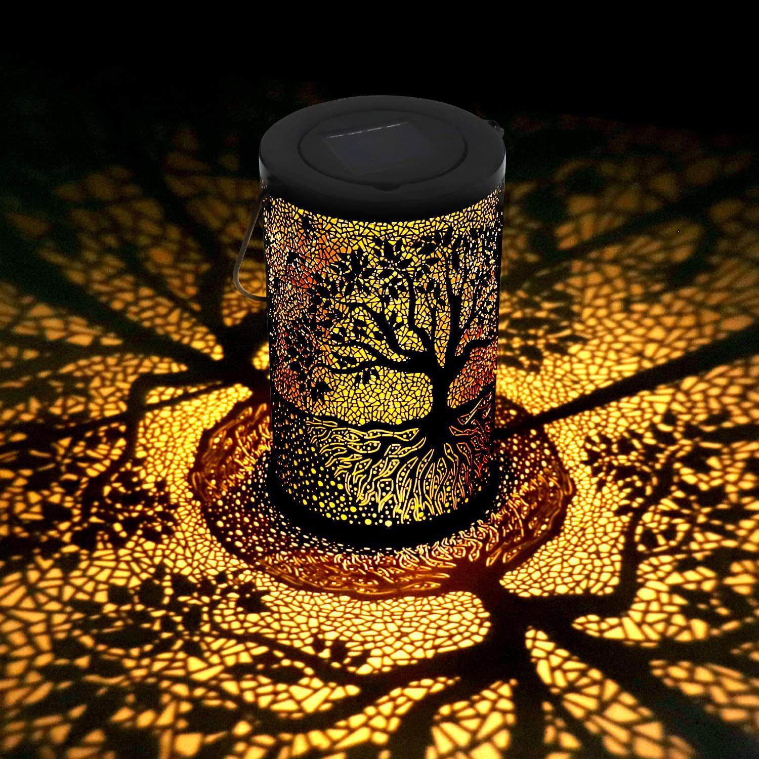

1PC Iron Solar Lantern Outdoor Solar Powered Garden Light Pathway Patio Yard Balcony Decorative Weatherproof Landscape Lighting