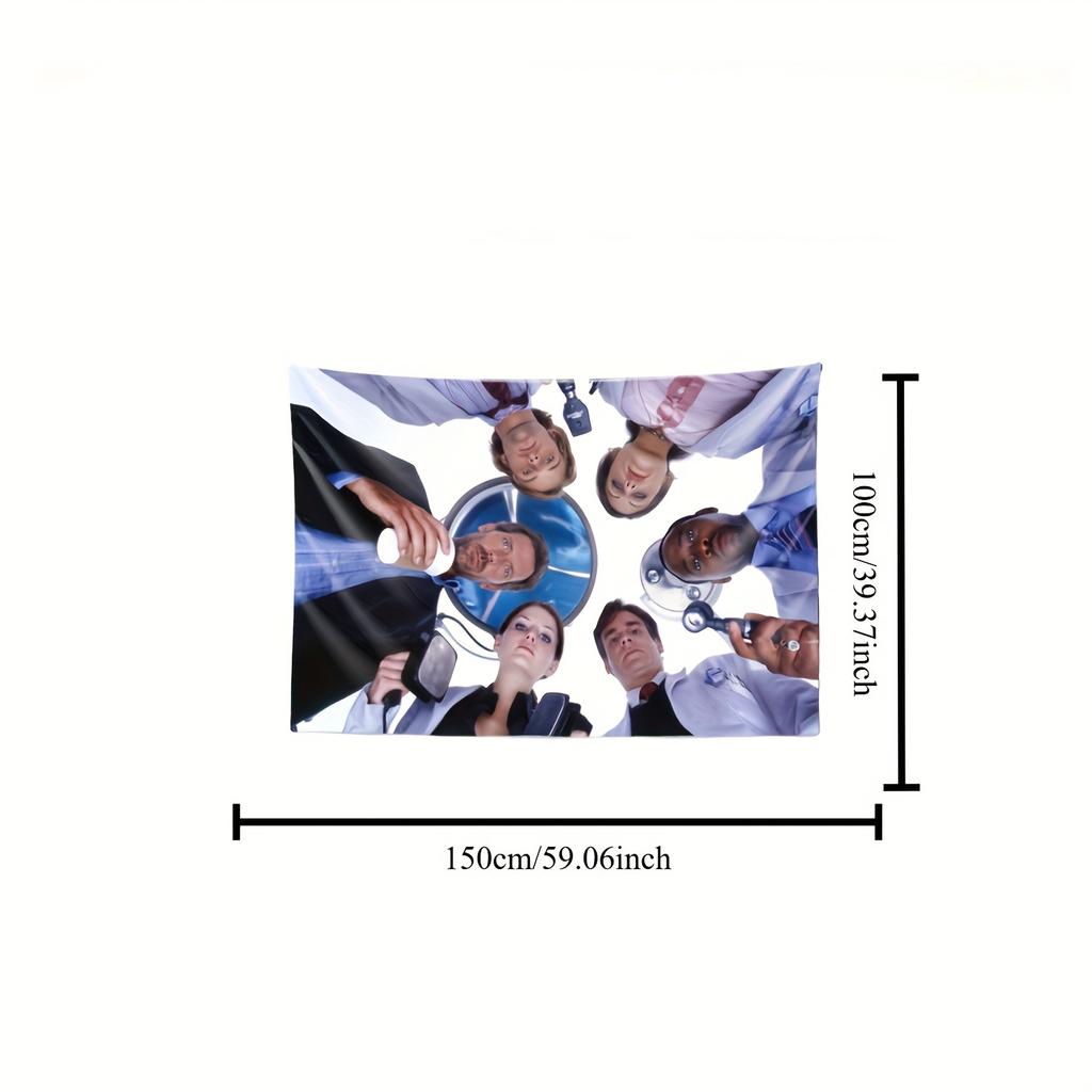 VIKAMA Medical Drama Perspective Tapestry with Doctor for Bedroom Living Room Decor Aesthetic Fun Artistic Wall Art Blanket