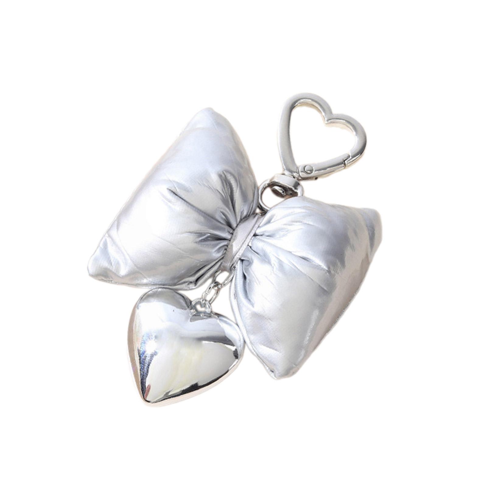 

Брелок-бантик 3D с подвеской в виде сердца, телефонный брелок, модные кожаные банты, брелок, аксессуар для сумки, рюкзака, дамской сумочки 2