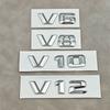 3D ABS Chrome Letters V6 V8 V10 V12 Car Fender Rear Trunk Badge Sticker For W205 W204 W213 W212 W221 Accessories