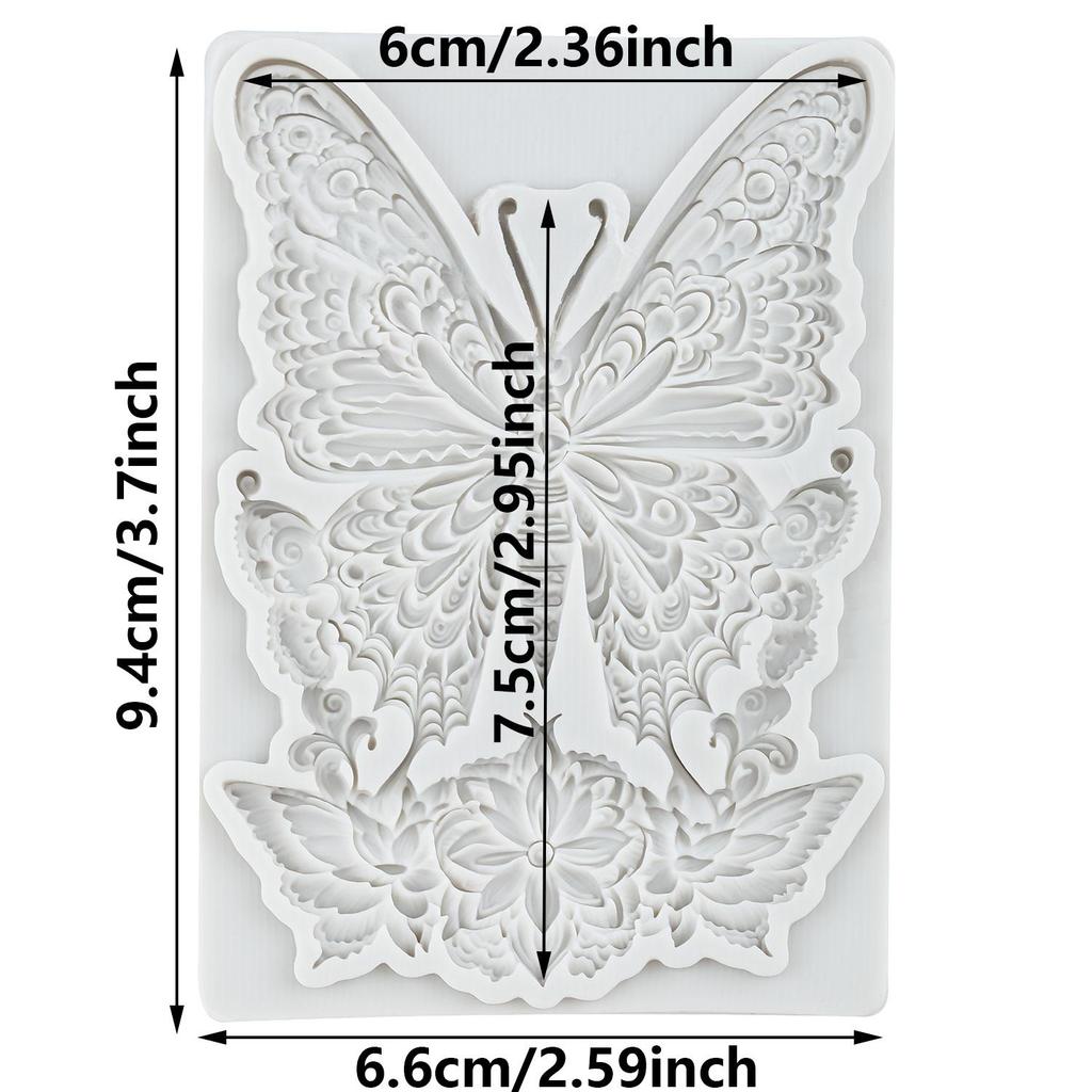 Butterfly Silicone Molds Butterfly Flower Fondant Mold Cake Decorating Tools Cupcake Topper Chocolate Candy Craft Gum Paste Polymer Clay