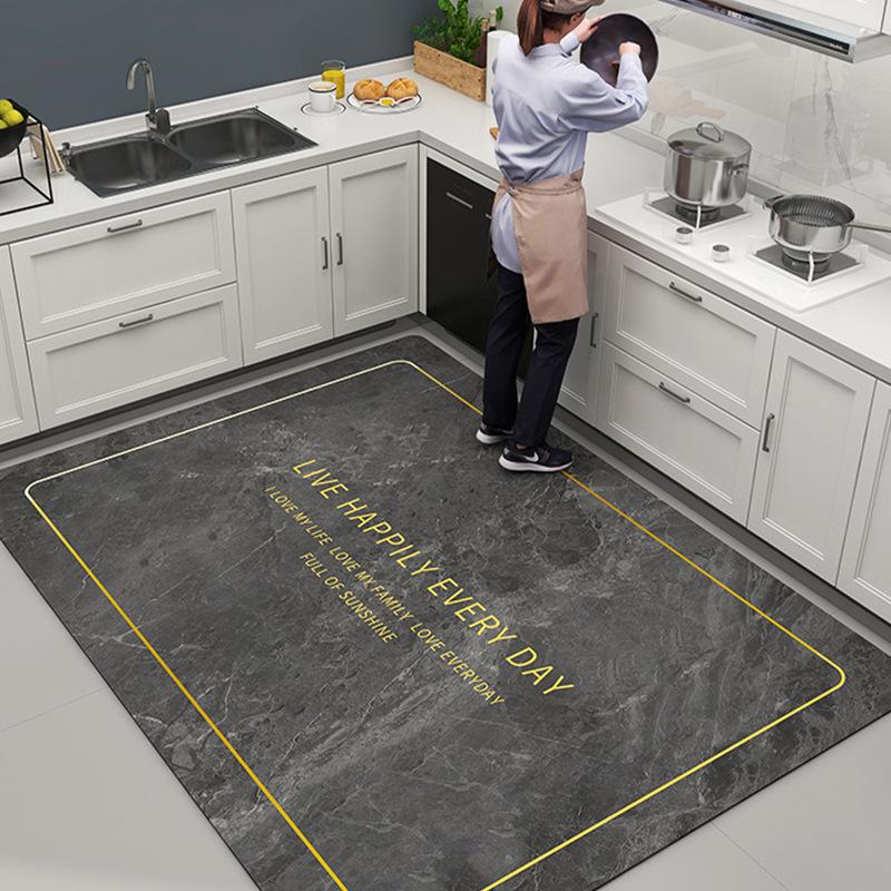 Alfombrilla de suelo de lodo de diatomeas Tienda completa Alfombrilla de suelo para el hogar Cocina Absorción de agua Aceite Antideslizante Restaurante Alfombrilla de suelo Lodo de diatomeas