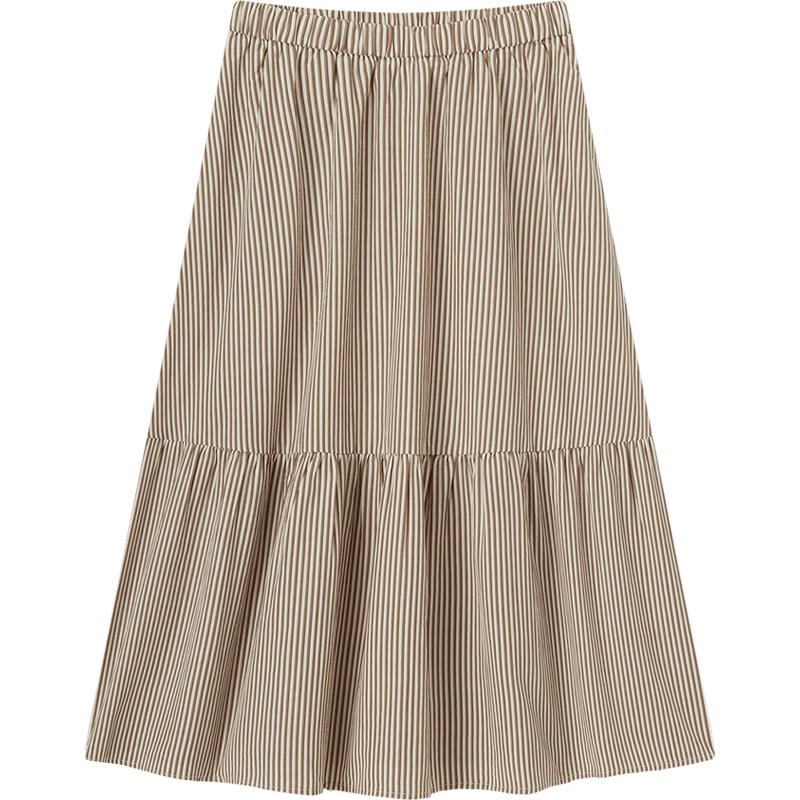 Aijutu Women s Vintage Striped A-Line Skirt M