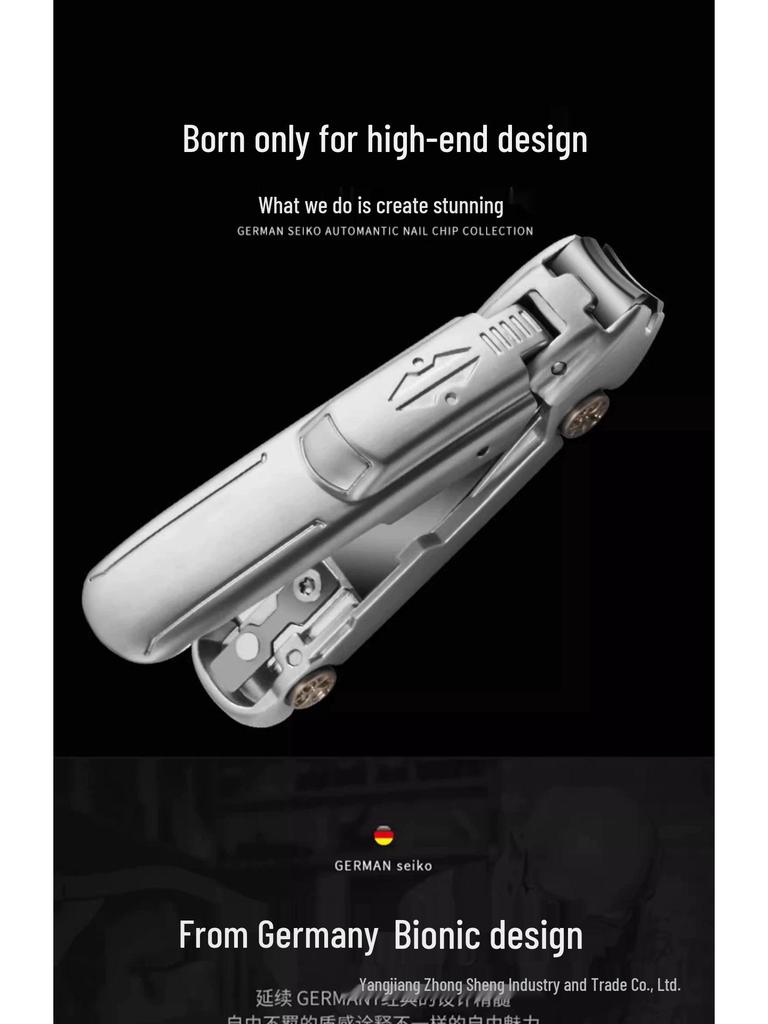 Stainless Steel Clippers with Anti-Splash Design & Multi-Purpose Phone Holder