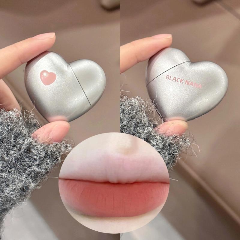 Heart Lipstick Velvet Matte Lip Mud Clay Lip Gloss Tekutý tónovací krém na rty Pigment Dlouhotrvající make-up na rty Kosmetika
