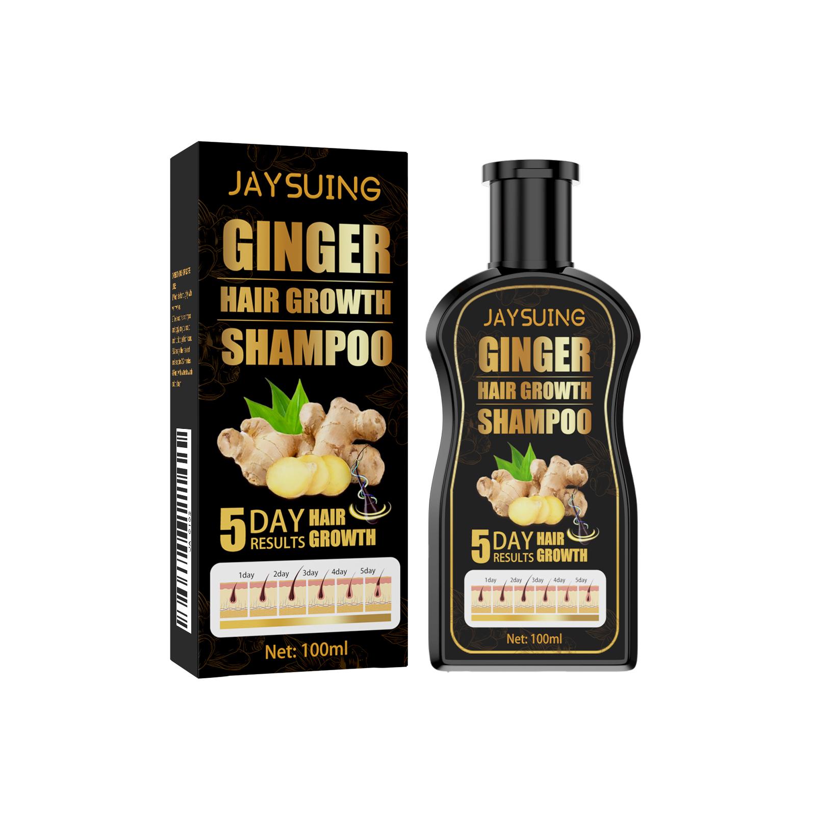 

Jaysuing Ginger Anti-Hair Loss Shampoo 100ml - Herbal Natural Shampoo for Oil Control, Hair Growth, Thickening, Anti-Hair Loss, and Strengthening.