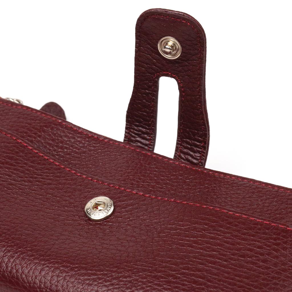 Beautiful Female Cats Made of Genuine Grained Leather CANPELLINI Wallet 21636 Burgundy