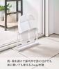 Yamazaki Tower Balcony Slipper Rack with W25 x x H15cm film Removable Easy to Product 7628 Two-Way Tray, White, Dimensions Approx. D6.5 (excluding