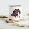 Lustiger Dackel-Druck Kreative Emaille-Tasse Kaffee-Weintassen Cartoon-Hunde Pfote Party-Getränk Bier Saft Milch Tassen Geschenke für Liebhaber Hund