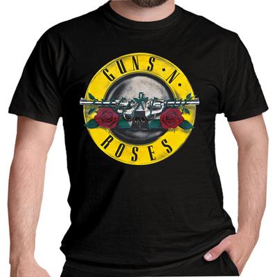 Official Guns N Roses T Shirt Classic Logo Rock Licensed Tee Black New S To 5XL