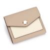 Wallet Women's Genuine Leather Short Three-fold Change Purse Fashionable Contrasting Color Multi-card Full-leather Bag