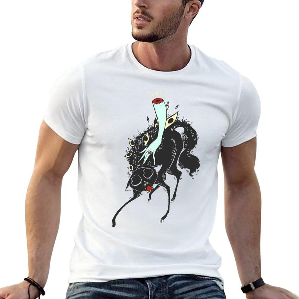 Weird Many Eyed Cat With Witch Arm T-Shirt Plus Size Quick Dry Sports Tee