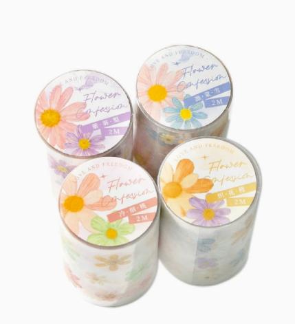 

4pcs/1lot Decorative Adhesive Tapes Daisy Notebook Mask Tapes Scrapbooking DIY Paper Japanese Stickers
