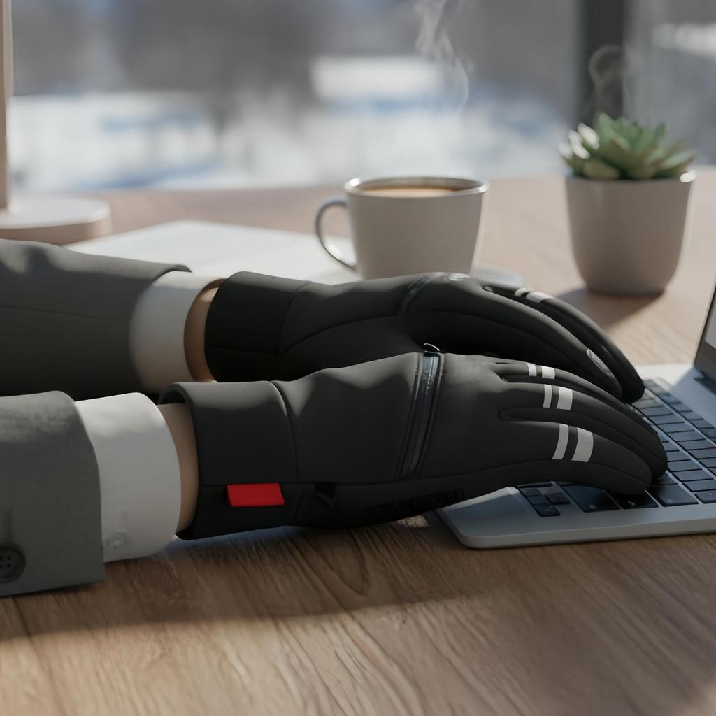 Winter USB Heated Gloves Touch Screen Heated Motorcycle Gloves Windproof Heating Thermal Gloves Anti-Slip Hand Warmer