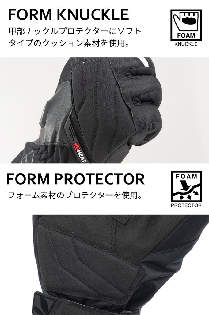 TAICHI RS Motorcycle Heated Touchscreen RST656 Size M e-HEAT Gloves, Autumn/Winter, Waterproof, Cold-Weather Protection, Compatible, Built-in