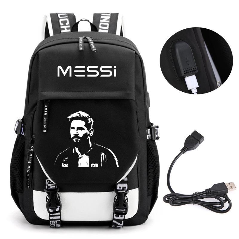 Large Capacity Schoolbag with Shoulder Strap; Student Three-piece Pencil Case Set