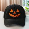 Hot Halloween Pumpkin Face Baseball Cap Embroidery Pumpkin Ghost Baseball Hat for Men Women Outdoor Activities Fishing Camping