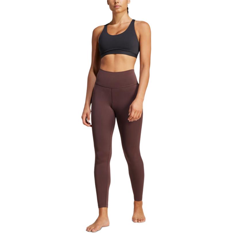 Adidas Women's High Waisted Print Leggings Shadow Brown IX0191