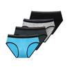 4 Pcs Men's Briefs Breathable Underwear Soild Color Cotton Panties L XL 2XL 3XL 4XL 5XL