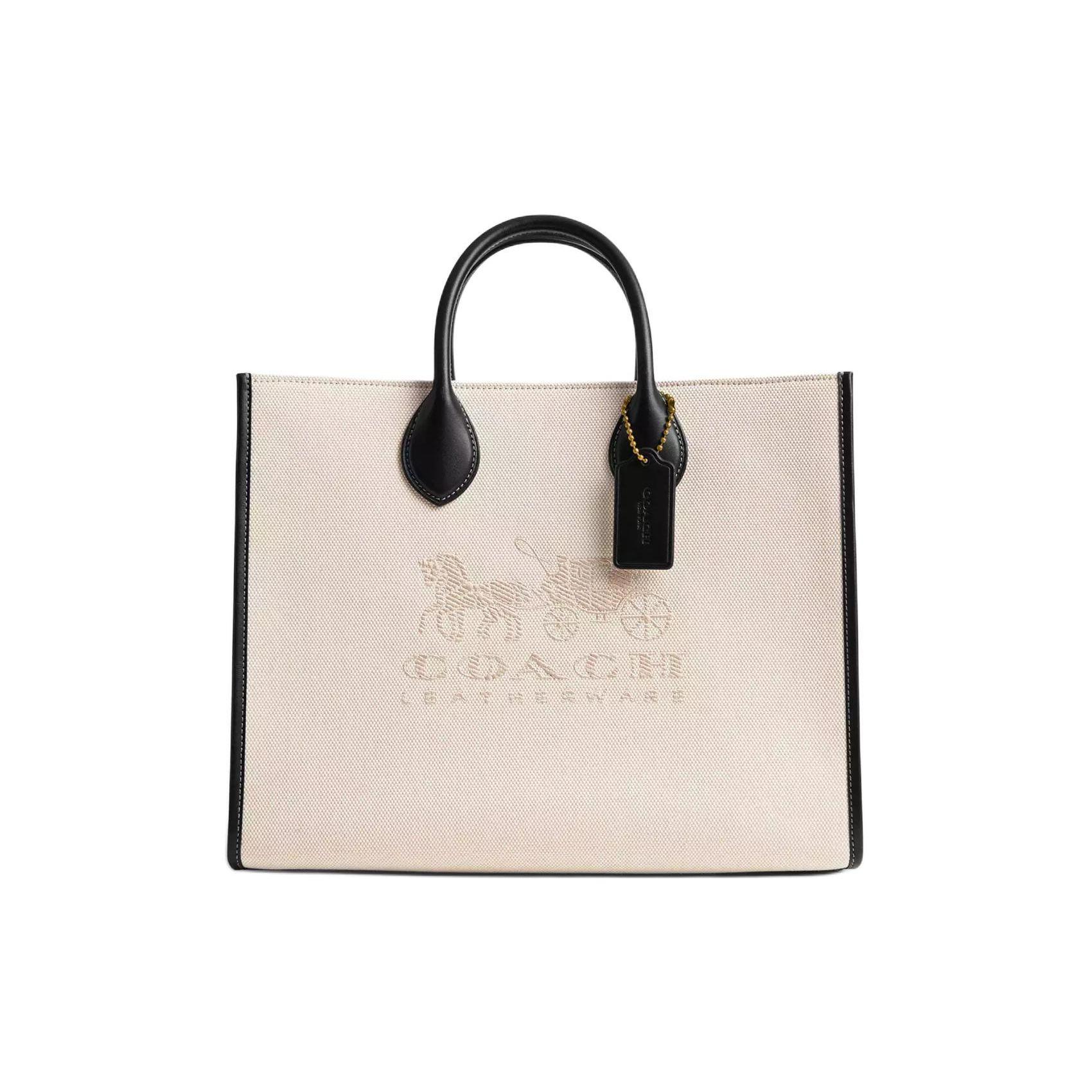 

Coach Ace 35 Horse And Carriage Canvas Leather Tote Bag CR685-B4WRL Basic Set (Bag+Dust Bag)