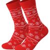 Men's Autumn and Winter New Christmas Elk Christmas Tree Snowflake Wavy Ethnic Wind Warm Sweat Absorbing Deodorant Socks