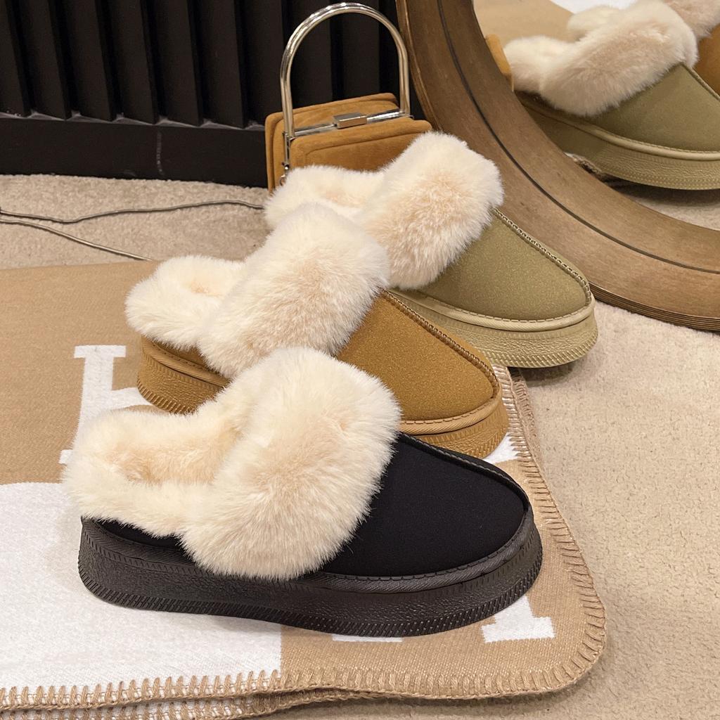 Schneestiefel Damen 2025 Winter Neu Koreanische Version mit dicker Sohle, kurzem Schaft, verdickt, zum einfachen Hineinschlüpfen, leichte Baumwollschuhe