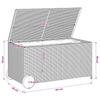 Garden Storage Box with Wheels Black 190 L Poly Rattan