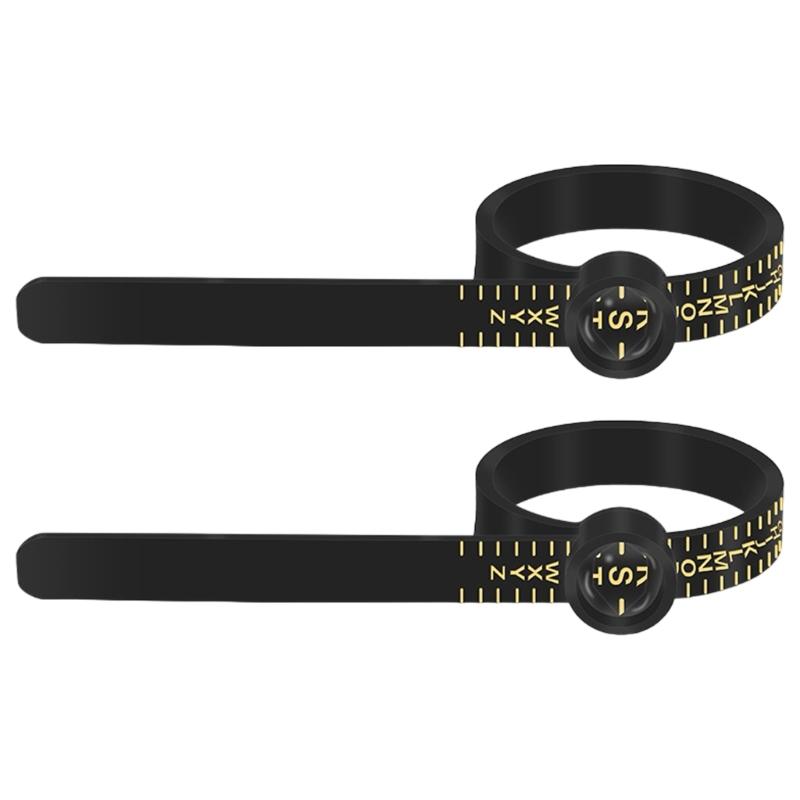 Reusable Finger Size Gauge Rings Sizer Measuring Tool with Magnifying Glass Jewelry Sizing Tool Finger Rings Measurer