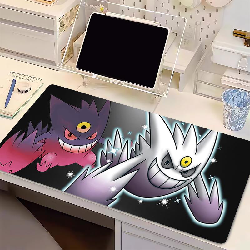 Mouse Pad Lock Edge Thickened PPokemon Gengar Large Xxl Gamer Keyboard Pad Extended Desk Mat Table Carpet Mousepad For Computer