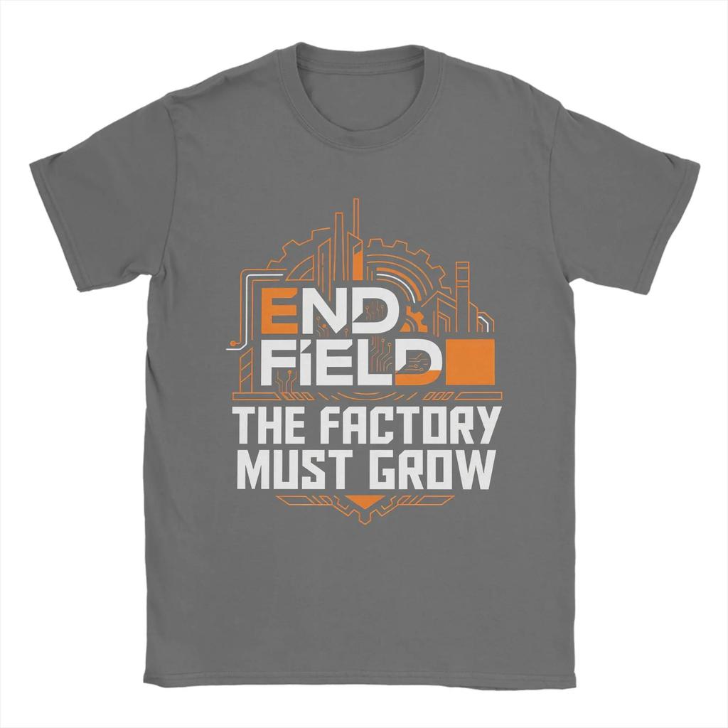Arknights Endfield The Factory Must Grow Meme Factory Expansion Automation T Shirt Tshirts Unisex 100 Cotton Short Sleeve Tshirt