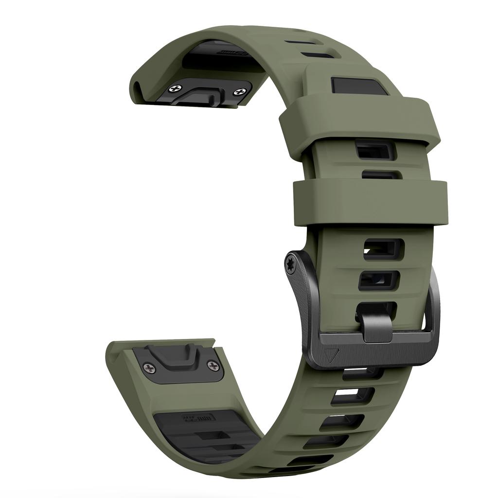 Šroubová ocelová přezka hodinek Silikonový řemínek Pro Garmin Fenix 8 E 47mm 7X Pro 51mm Epix/6 6X 5X Plus QuickFit 26mm 22mm Řemínek Náramek