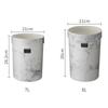 Marmoroptik Plastikmülleimer ohne Deckel Europäischer Stil Mülleimer Büro Müllbehälter Wohnzimmer Schlafzimmer Abfalleimer