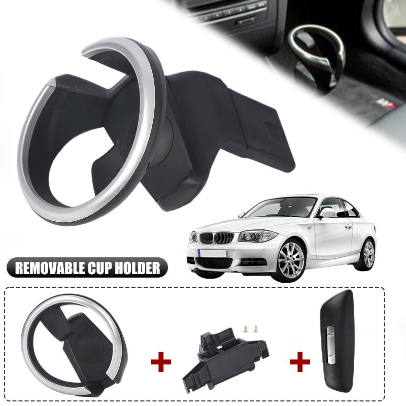 Schwarzer Becherhalter für BMW 1er Serie 135i 128i X1 E82 E84 E88 E81 E82 E82e E87 E87N 51160443082 51169144632 51169122655