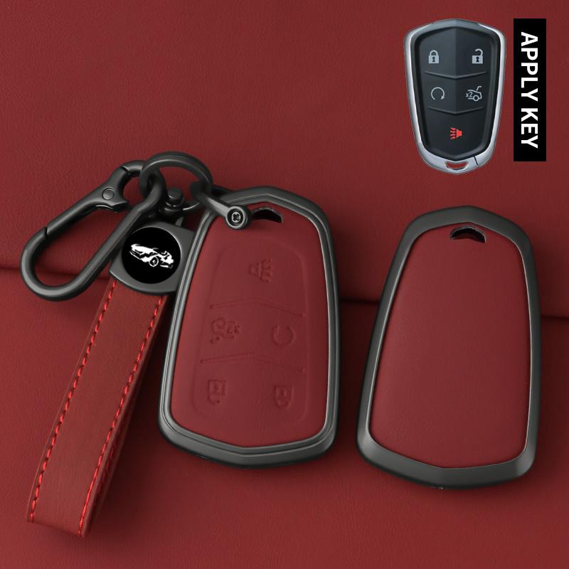 3 4 5 6 Buttons Metal Car Key Case Cover For Cadillac 2015-2019 Escalade ATS CTS CT6 XTS XT5 SRX Protector Keychain Accessories