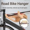 Wall Mounted Bike Rack Indoor Wooden Bicycle Storage Hook With Removeable Shelf Bike Holder Display Stand Organizer Space Saver